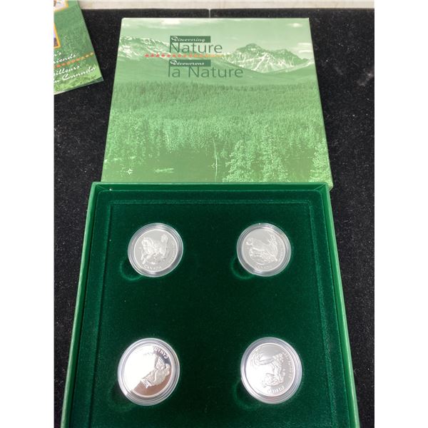 1997 Canada's Best Friends Sterling Silver Fifty Cent 4 Coin Set