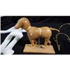 Image 3 : Lot Wooden Dog & Stuffed Toy & Holder
