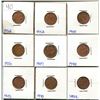 Image 1 : Lot of Canadian pennies 1924, 40, 45, 45, 47, 2 X 50, 2 X 52