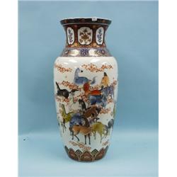 An antique Japanese Imari porcelain floor vase. Hand painted