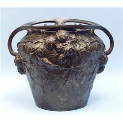 ART NOUVEAU - BL. POCCARD. A large relief sculpted cast iron