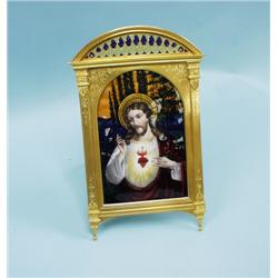 An exceptional antique French porcelain plaque. Hand painted