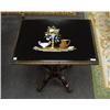 Image 1 : An exceptional antique Italian pietra dura salon table. Inla