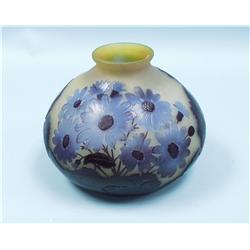 ART NOUVEAU - EMILE GALLE. A baluster form, triple layer Fre