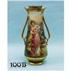 Image 1 : A large antique "Old Vienna" porcelain vase. Of columnar for