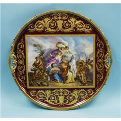 Opfering der Iphigenie. A large antique Old Vienna porcelain