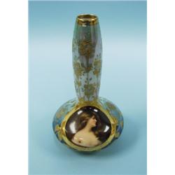 ODALISQUE - An antique "Old Vienna" porcelain vase with a ha