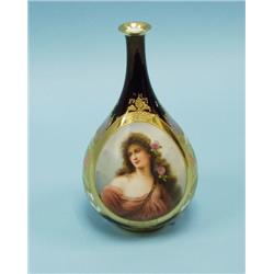 SOMMER - An antique "Old Vienna" porcelain vase. Hand painte