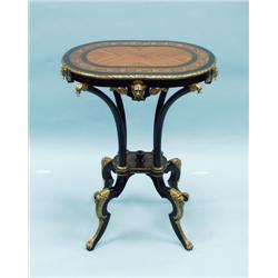 An antique French Empire style gilt bronze mounted oval occa