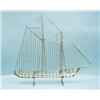Image 1 : A large stylized, hand made wire work model sail boat with s