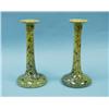 Image 1 : ART NOUVEAU - CLEMENT MASSIER. A pair of large faience candl