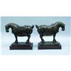Image 1 : An important pair of large Chinese nephrite jade Ming horses