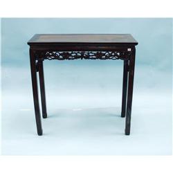 An antique Chinese blackwood altar table. Rectangular form w