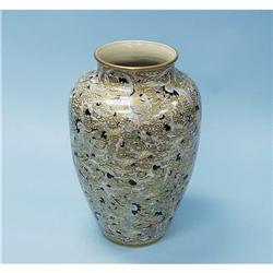 A pair of large Japanese Satsuma faience floor vases. Each o