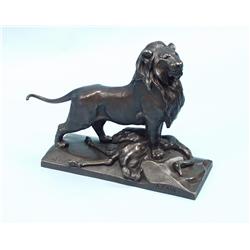 AUGUSTE-NICOLAS CAIN (1822-1894) French school. "Male Lion w