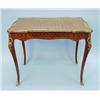 Image 1 : An antique French Louis XV style salon table. Shaped parquet