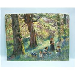 RAYMOND LUIS LECOURT (1882-1946) French school. "Young Famil