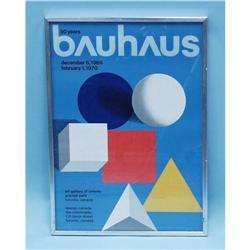 A contemporary poster advertising "50 Years of Bauhaus" at t