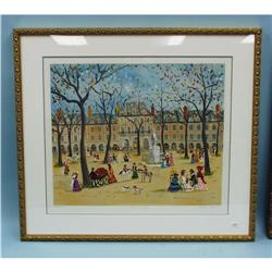 CLAUDE TABET (1924-1979) French school. "Place des Vosges". 
