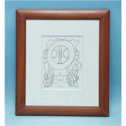 CHARLES LAPICQUE (1898-1988) French school. "L'Ensorceleur, 