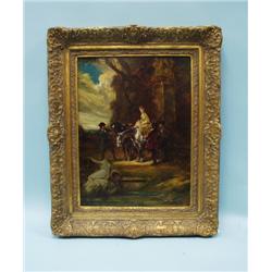 JOHANNES LEONHARD (1858-1913) German school. "Forest Scene w