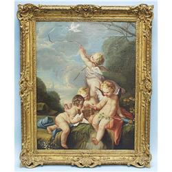 18th century French school of FRANCOIS BOUCHER. "The Bird Lo
