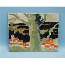 ANDRE BRASILLIER - 20th century French school. "Landscape wi