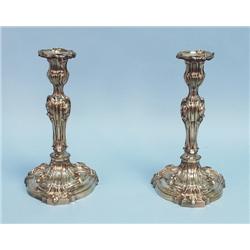 CHRISTOFLE, Paris - A pair of antique French silver plated b
