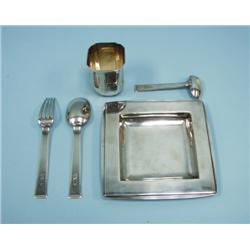 ART DECO - JEAN EMILE PUIFORCAT. A French silver personalize