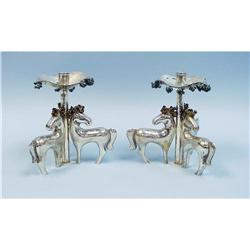 EMELI0 CASTILLO, MEXICO. An unusual pair of sterling silver 