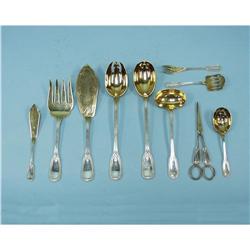 CHRISTOFLE AND CIE - A 260 piece antique French sterling sil