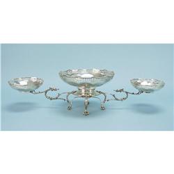 An English sterling silver centrepiece in form of a wirework