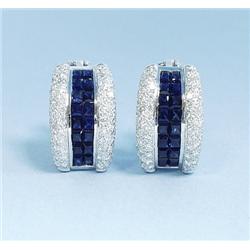 A pair of Chopard design 18 kt. white gold and diamond earri