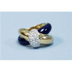 An 18 kt. yellow gold and diamond band ring by Nouvelle Bagu