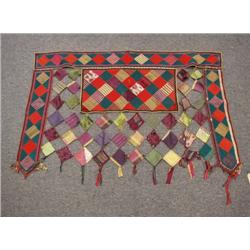 An antique and unusual geometrical design Uzbekh wedding orn