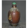 Image 2 : A BRONZE INLAY GEMSTONE SNUFF BOTTLE QING DYNASTY.