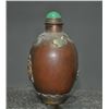 Image 3 : A BRONZE INLAY GEMSTONE SNUFF BOTTLE QING DYNASTY.