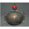Image 1 : A BRONZE FOO DOG SNUFF BOTTLE QING DYNASTY.