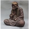 Image 3 : A BRONZE DHARMA BUDDHA FIGURE QING DYNASTY.