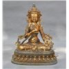 Image 1 : A GILT BRONZE GUAN-YIN BUDDHA FIGURE QING DYNASTY.
