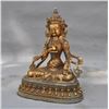 Image 3 : A GILT BRONZE GUAN-YIN BUDDHA FIGURE QING DYNASTY.