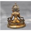 Image 4 : A GILT BRONZE GUAN-YIN BUDDHA FIGURE QING DYNASTY.