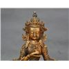 Image 5 : A GILT BRONZE GUAN-YIN BUDDHA FIGURE QING DYNASTY.
