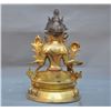 Image 4 : A GILT BRONZE TARA BUDDHA FIGURE QING DYNASTY.