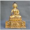 Image 1 : A GILT BRONZE SAKYAMUNI BUDDHA FIGURE QING DYNASTY.