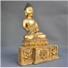Image 2 : A GILT BRONZE SAKYAMUNI BUDDHA FIGURE QING DYNASTY.