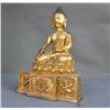 Image 3 : A GILT BRONZE SAKYAMUNI BUDDHA FIGURE QING DYNASTY.