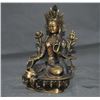 Image 3 : A GILT BRONZE TARA BUDDHA FIGURE QING DYNASTY.