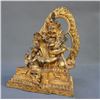 Image 3 : A GILT BRONZE MAHAKALA BUDDHA FIGURE QING DYNASTY.