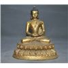 Image 1 : A GILT BRONZE SHAKYAMUNI BUDDHA FIGURE QING DYNASTY.